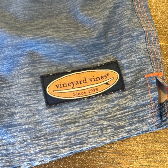 Vineyard Vines Chappy Swim Trunks Mens Small Red White Blue Lined Pockets - Picture 3 of 13